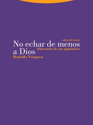 cover image of No echar de menos a Dios